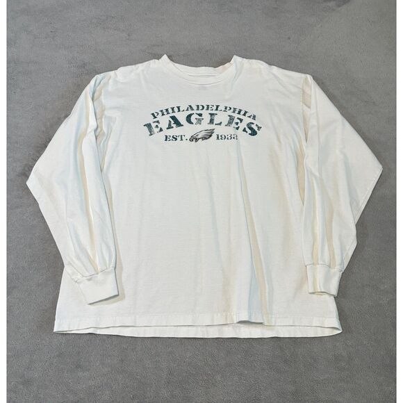 Reebok Philadelphia Eagles Long Sleeve Tee Center Logo - Picture 1 of 8
